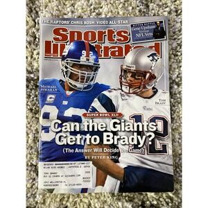 Sports Illustrated Feb‎ 04, 2008 NFL Michael Strahan Tom Brady cover Patriots